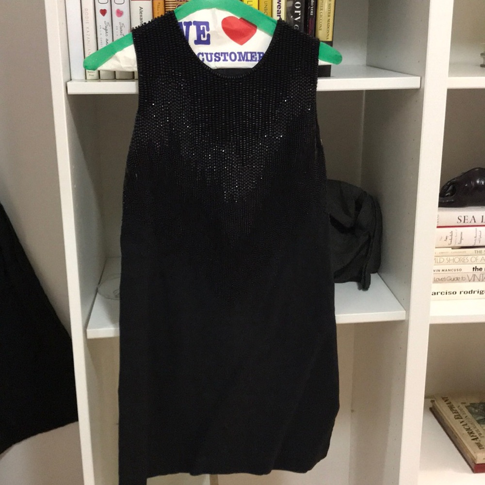 French Connection black sequin mini dress